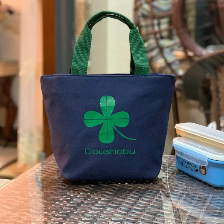 Built-in Water Environmentally Friendly Simple Canvas Thick Lunch Handbags