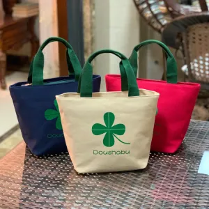 Built-in Water Environmentally Friendly Simple Canvas Thick Lunch Handbags