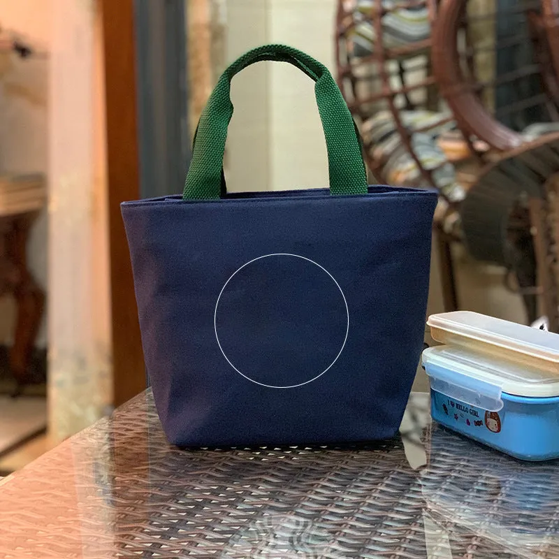 Built-in Water Environmentally Friendly Simple Canvas Thick Lunch Handbags