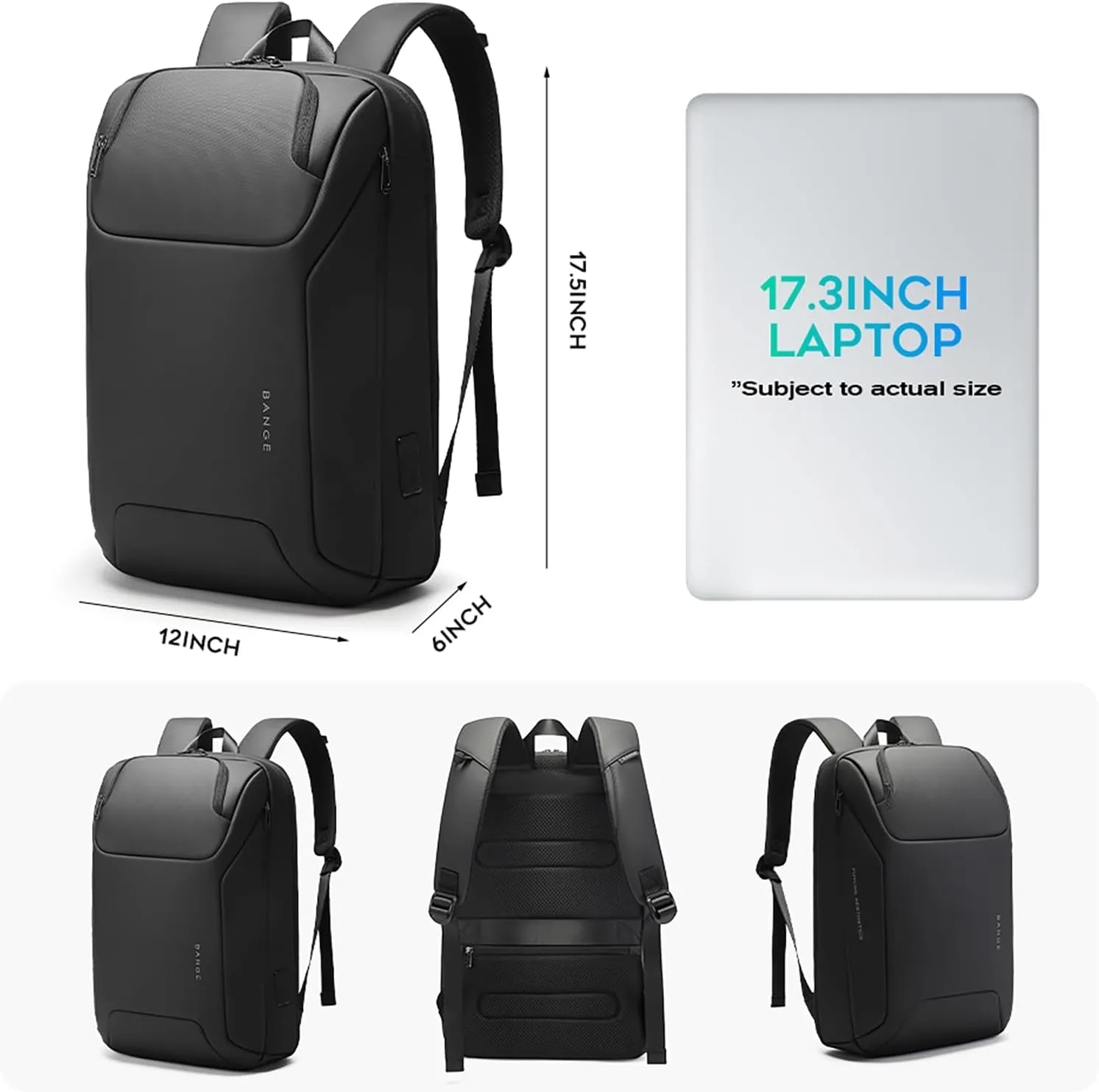 Business Laptop Backpack for Men,Women，15.6 Inch Water Resistant Travel smart Laptop Backpack Carry On Backpack with USB Charging Port，Large Business Work Durable Computer Bag