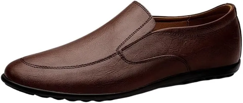 Business Men Shoes Leather Man Brogues Shoes for Man Dress Shoe Loafers Pointed Toe Male Moccasins Plus Size Shoes for Men