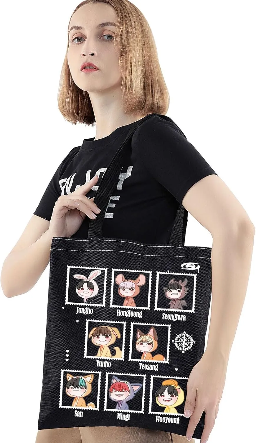 BWKTOP K-Pop Music Group Tote Bag - Fans Gifts With K-Pop Band Merchandise Canvas Shoulder Bag