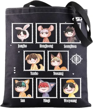 BWKTOP K-Pop Music Group Tote Bag - Fans Gifts With K-Pop Band Merchandise Canvas Shoulder Bag