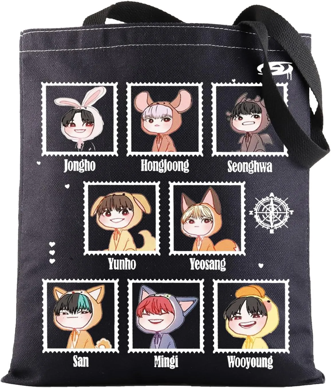 BWKTOP K-Pop Music Group Tote Bag - Fans Gifts With K-Pop Band Merchandise Canvas Shoulder Bag