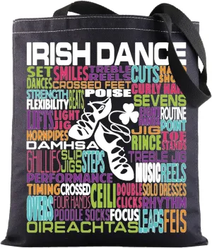 BWWKTOP Irish Dancer Tote Bag - Shoulder Bag for Irish Dancing Gifts