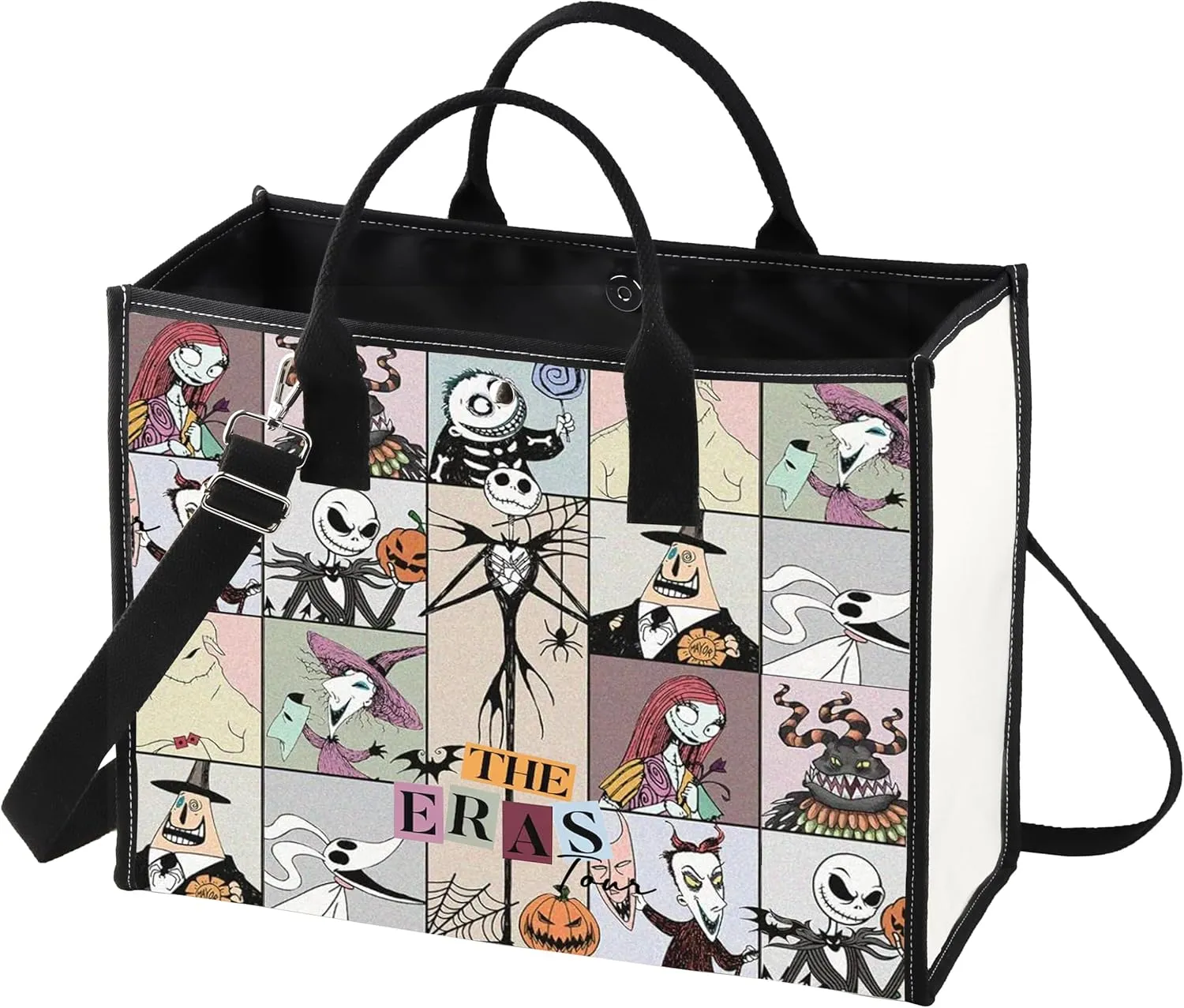 BWWKTOP Jack Tote Bag Sally Fans Gift Nightmare Tour Santa Shoulder Bag Oogie Gift Mayor & Lock & Zero Dog Merchandise
