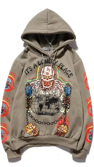BXCNCKD Gothic Hoodie Harajuku Printed Sweatshirt Men's and Women's Hip Hop Hoodies…