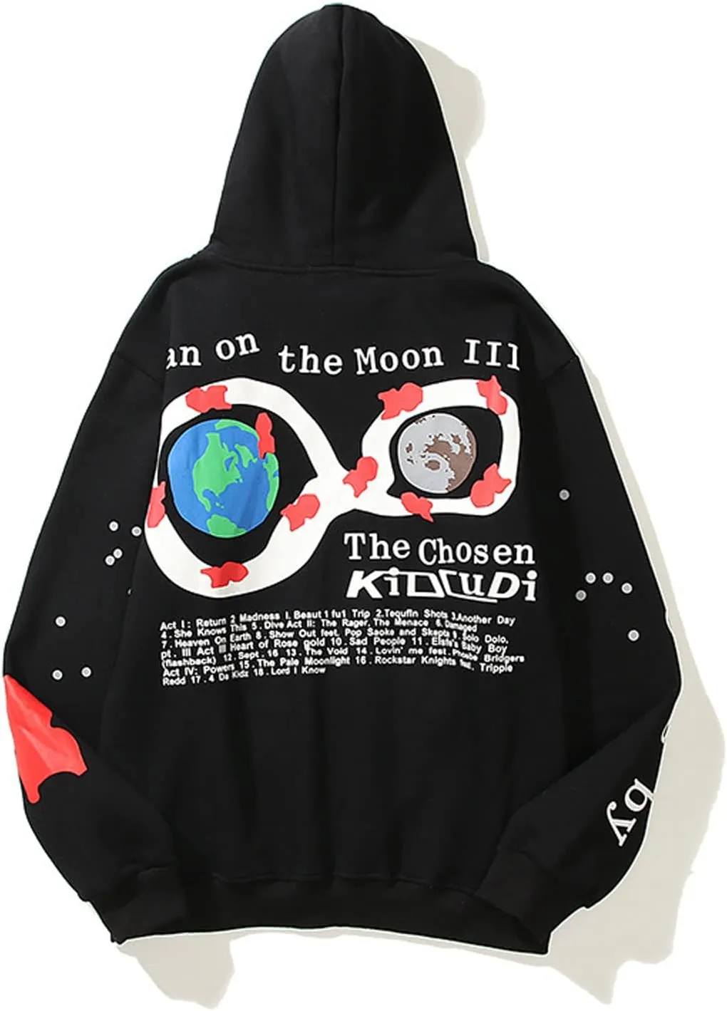 BXCNCKD Gothic Hoodie Harajuku Printed Sweatshirt Men's and Women's Hip Hop Hoodies…