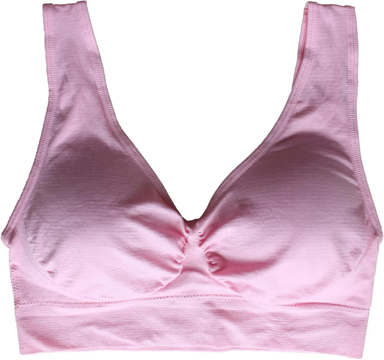 Cabales Women's Seamless Bras for Yoga Fitness Running Workout Low Impact Sports Bras with Removable Pads