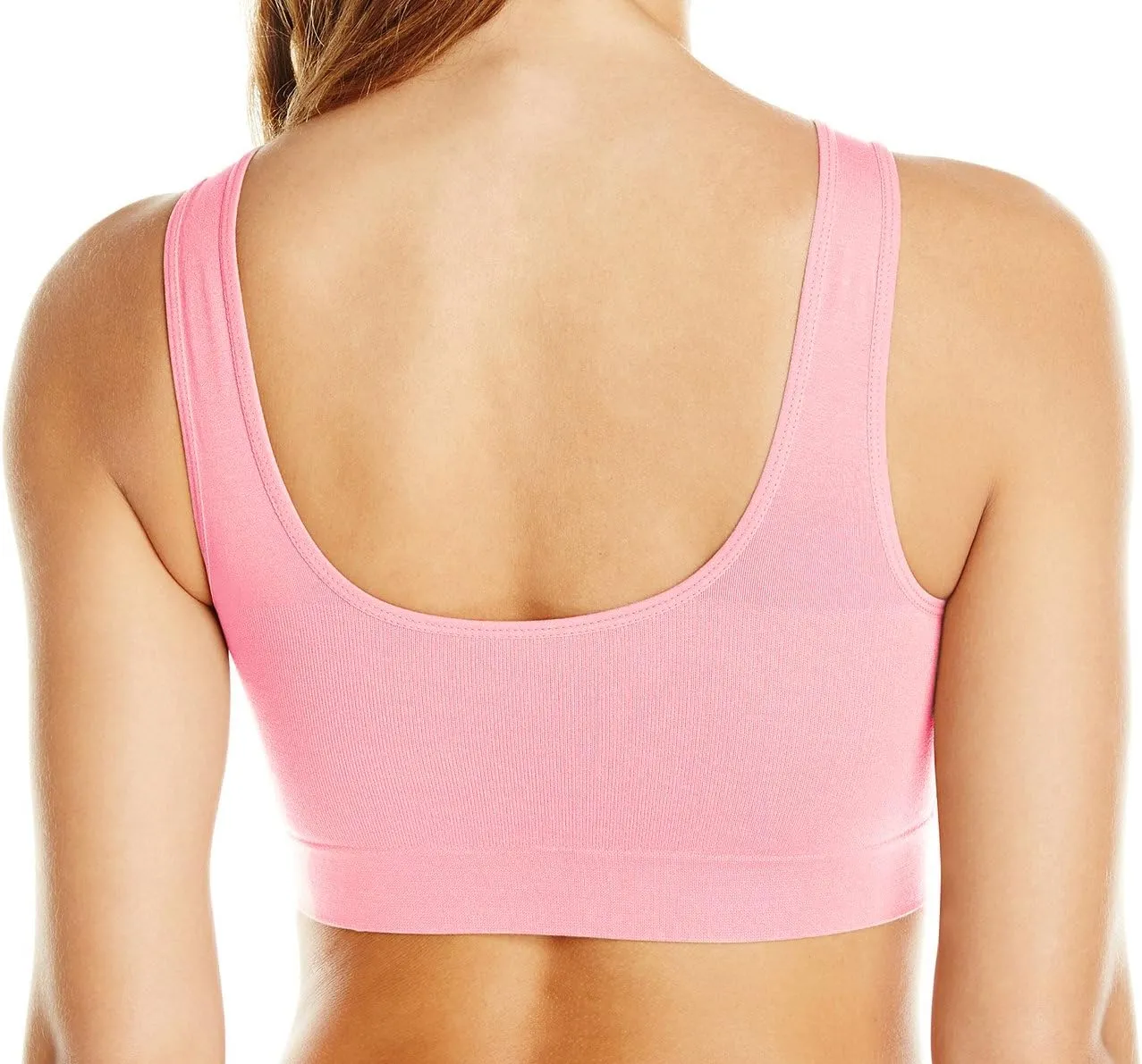 Cabales Women's Seamless Bras for Yoga Fitness Running Workout Low Impact Sports Bras with Removable Pads
