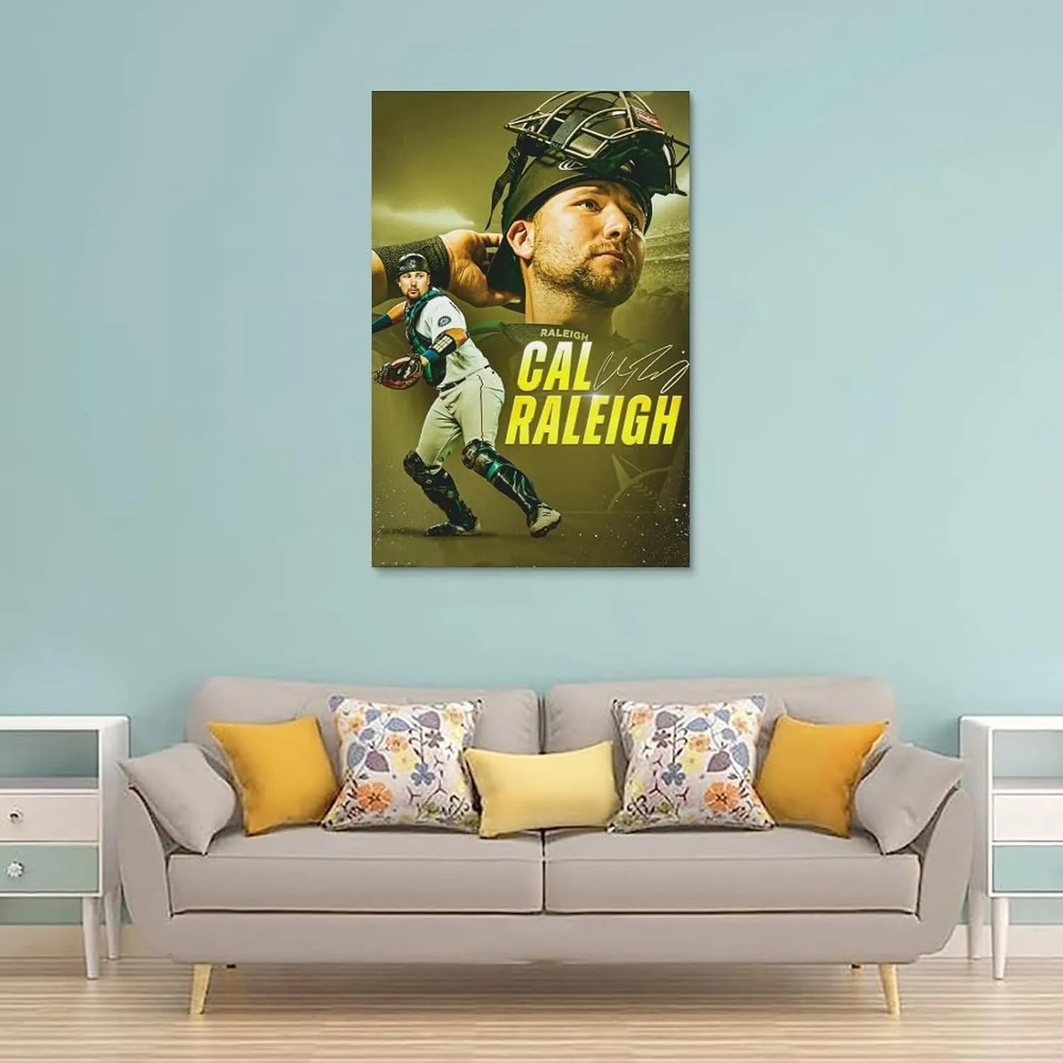 Cal Raleigh Sports Art Poster Wall Art Picture Painting Canvas Prints Artworks Bedroom Living Room Decor 12x18inch(30x45cm)