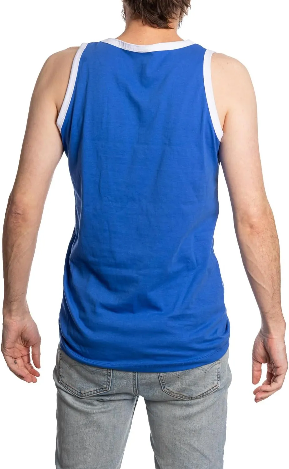 Calhoun Mens Busch Light Jumping Bass Logo Tank Top