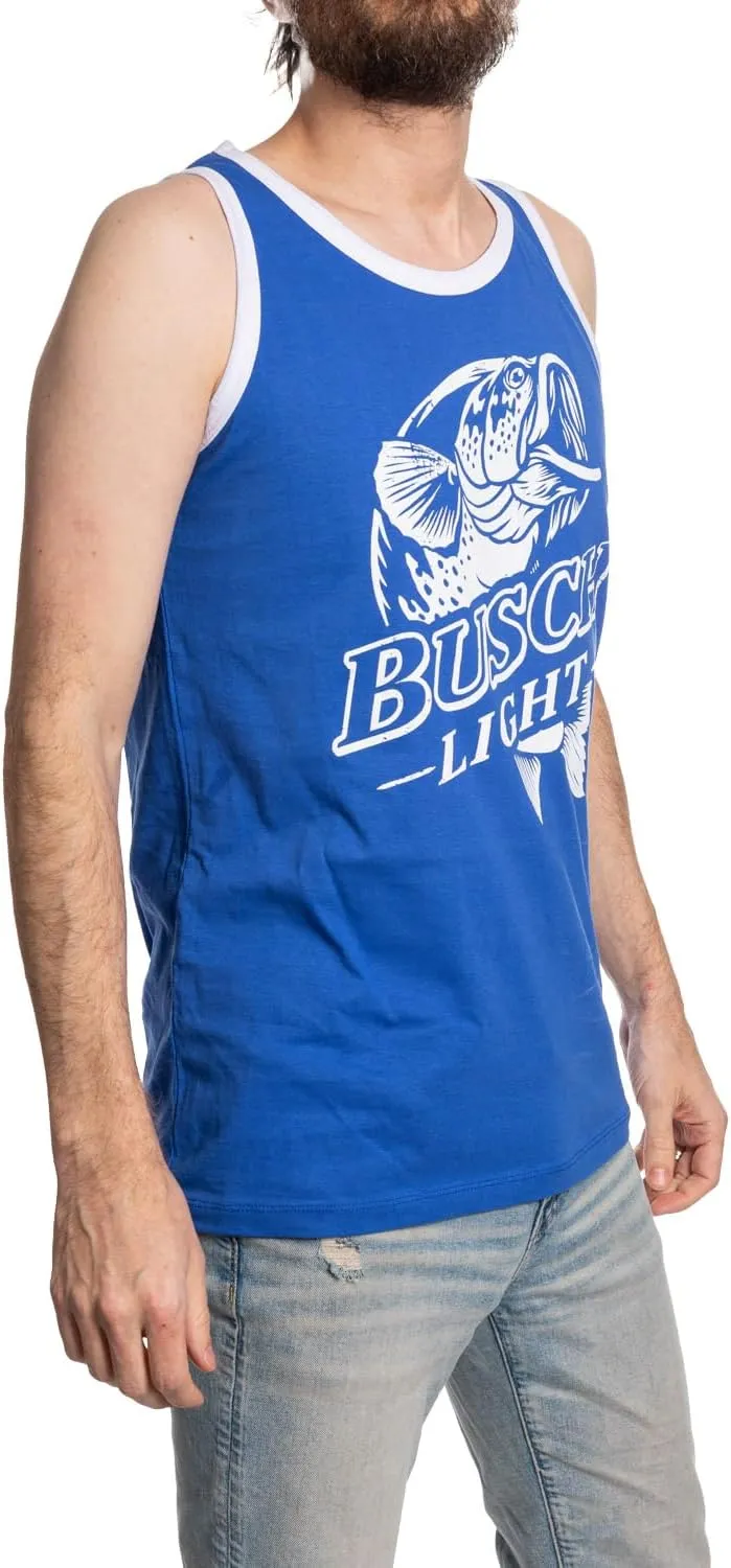Calhoun Mens Busch Light Jumping Bass Logo Tank Top