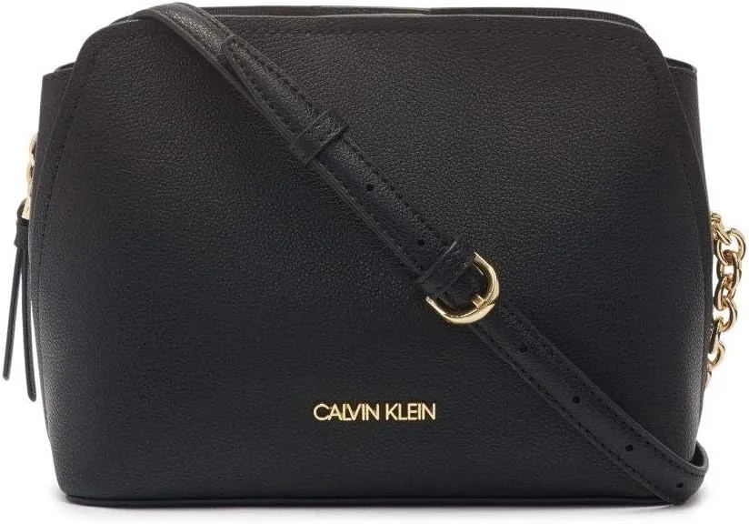 Calvin Klein Hailey Micro Pebble Triple Compartment Chain Crossbody