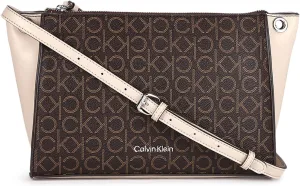 Calvin Klein Reyna Crossbody, Brown/Khaki/Mushroom Logo