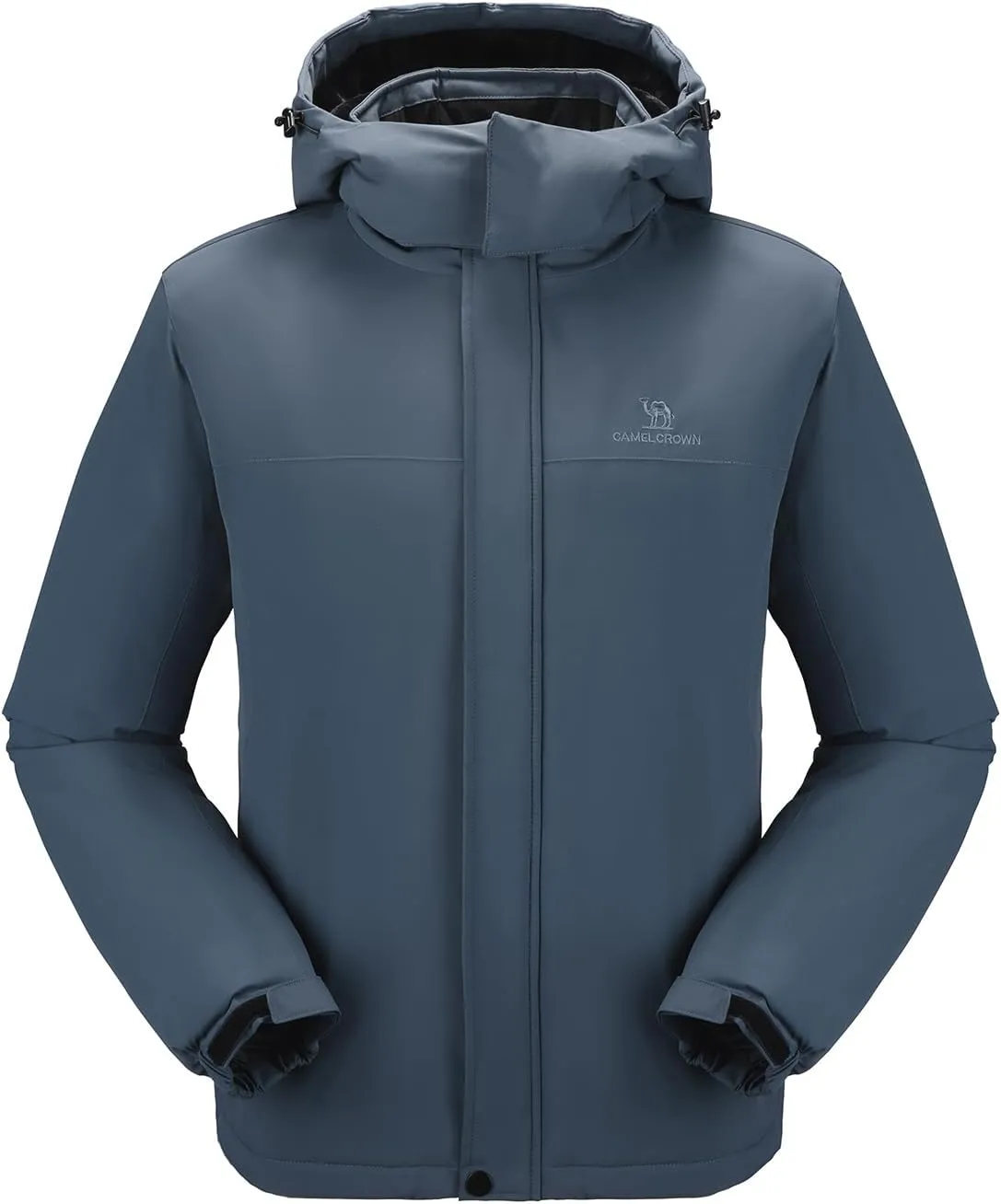 CAMEL CROWN Men's Winter Ski Jacket Mountain Snow Coats Waterproof Detachable Hood Windproof Fleece Rain Jackets