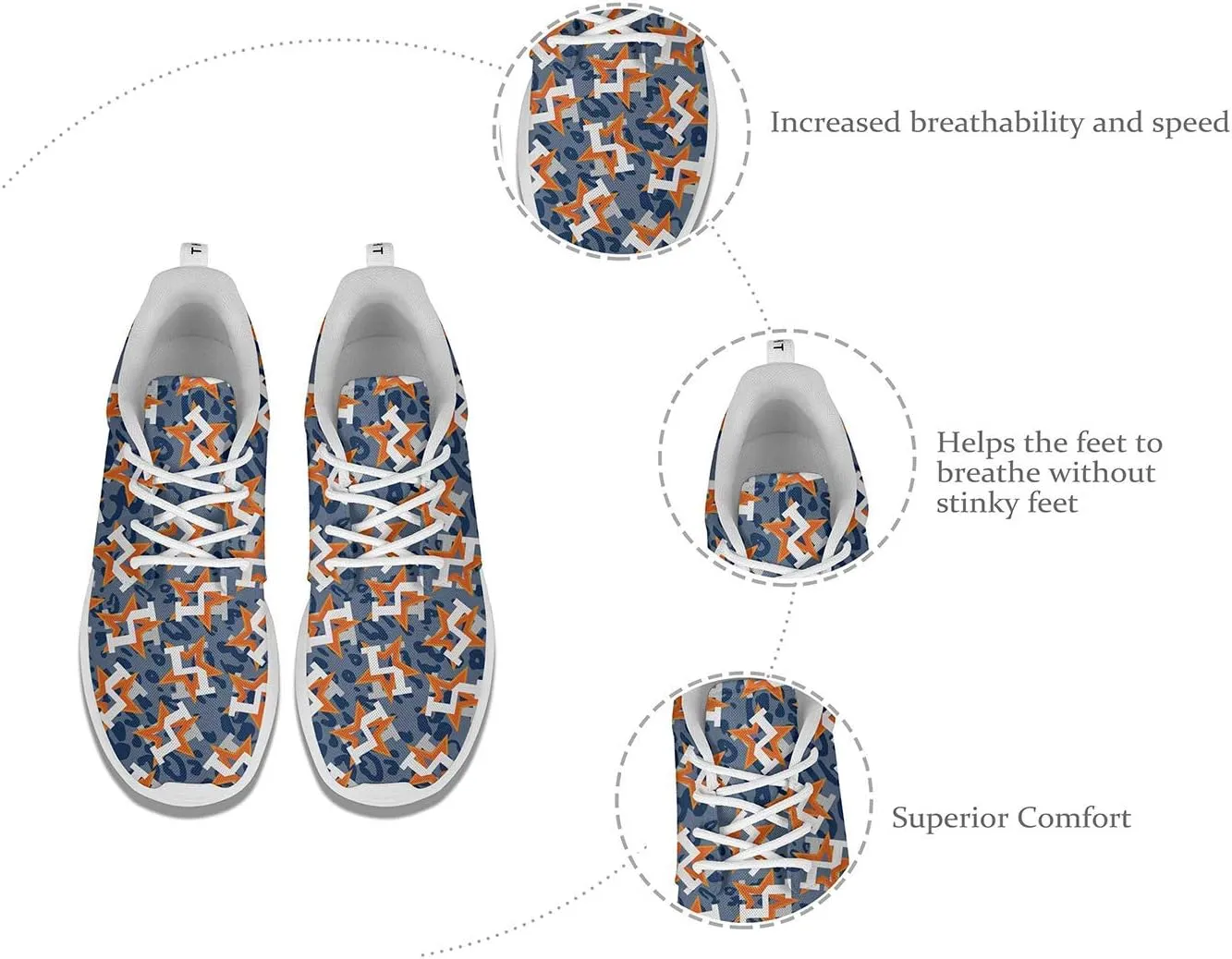 Camouflage Orange Star Baseball Girl Skateboard Casual Shoes Simple Classic Running Shoes