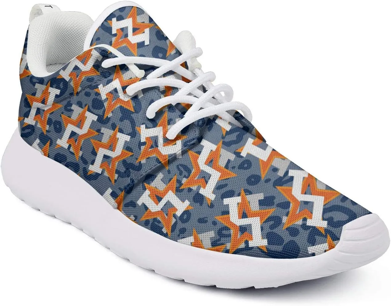 Camouflage Orange Star Baseball Girl Skateboard Casual Shoes Simple Classic Running Shoes