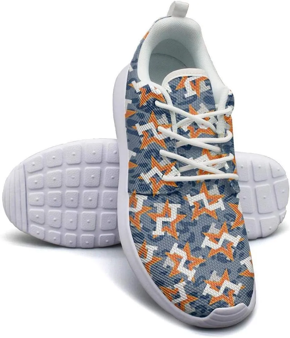 Camouflage Orange Star Baseball Girl Skateboard Casual Shoes Simple Classic Running Shoes