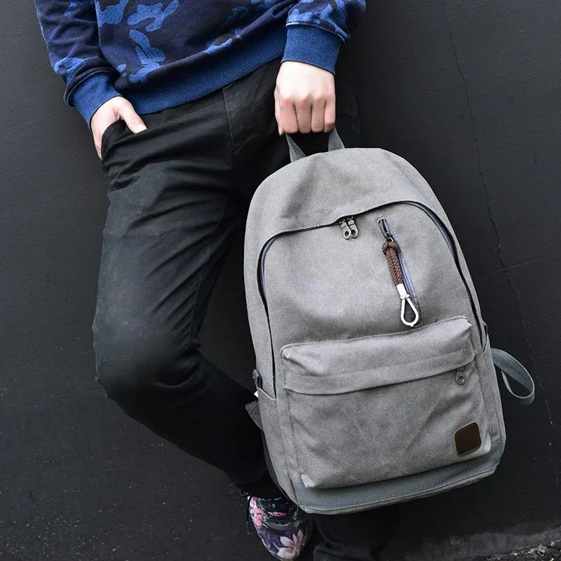 Canvas Backpacks Large School Bags For Teenager Boys Girls