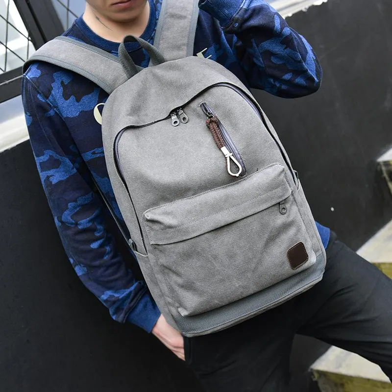 Canvas Backpacks Large School Bags For Teenager Boys Girls