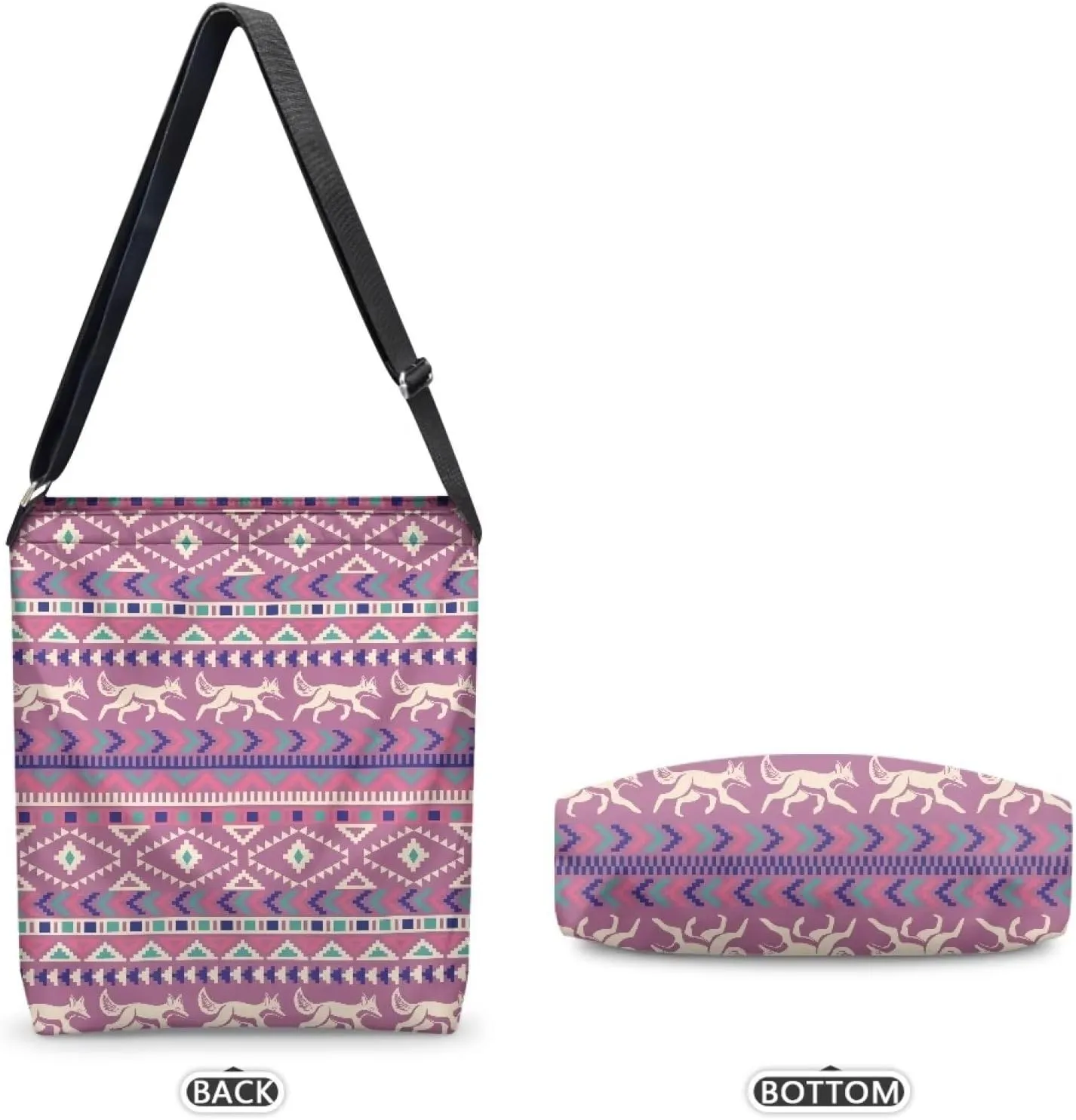 Canvas Crossbody Bag with Zipper Women Handbag Shoulder Bag Large Size Shoulder Purse Handbag Tote Bag with Strap