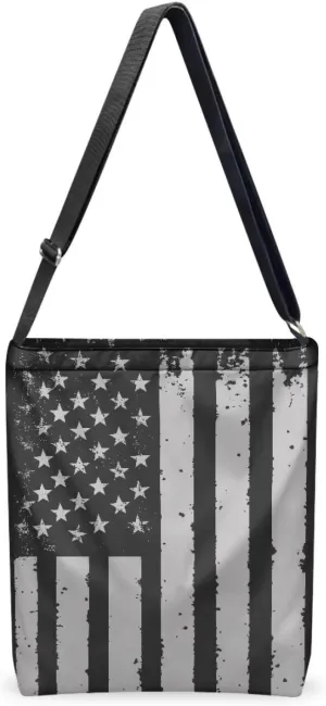 Canvas Crossbody Tote Bag for Women Shoulder Handbag Large Capacity Work Travel Purse with Zipper Pocket