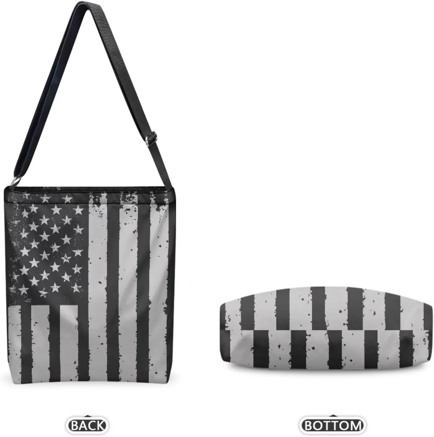 Canvas Crossbody Tote Bag for Women Shoulder Handbag Large Capacity Work Travel Purse with Zipper Pocket
