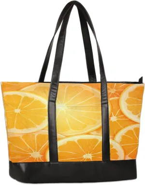 Canvas Laptop Tote Bag for Women Flower Decoration Vintage 15.6 Inch Large Capacity Computer Bag
