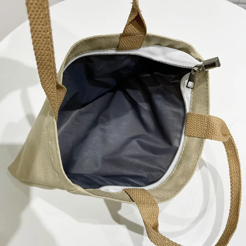 Canvas Large Capacity Commuter Lunch Simple Handbags