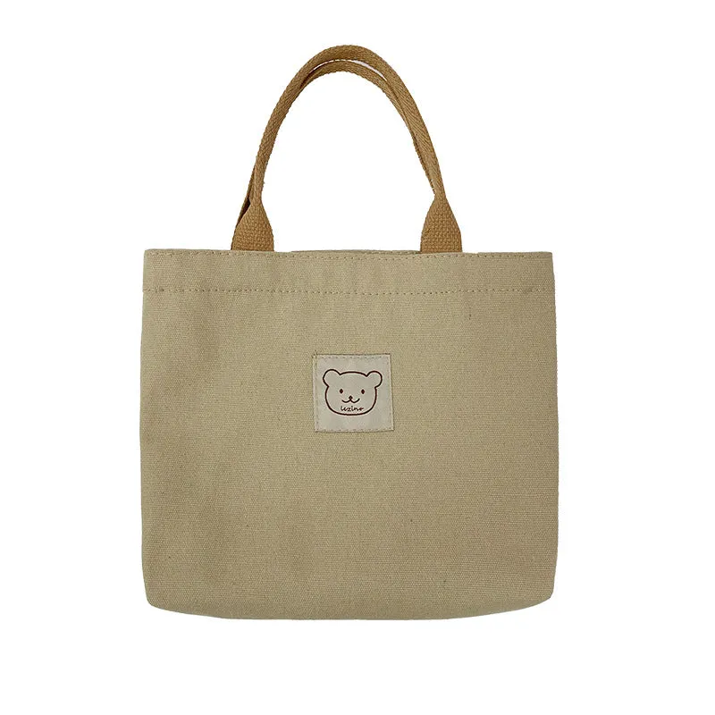 Canvas Large Capacity Commuter Lunch Simple Handbags