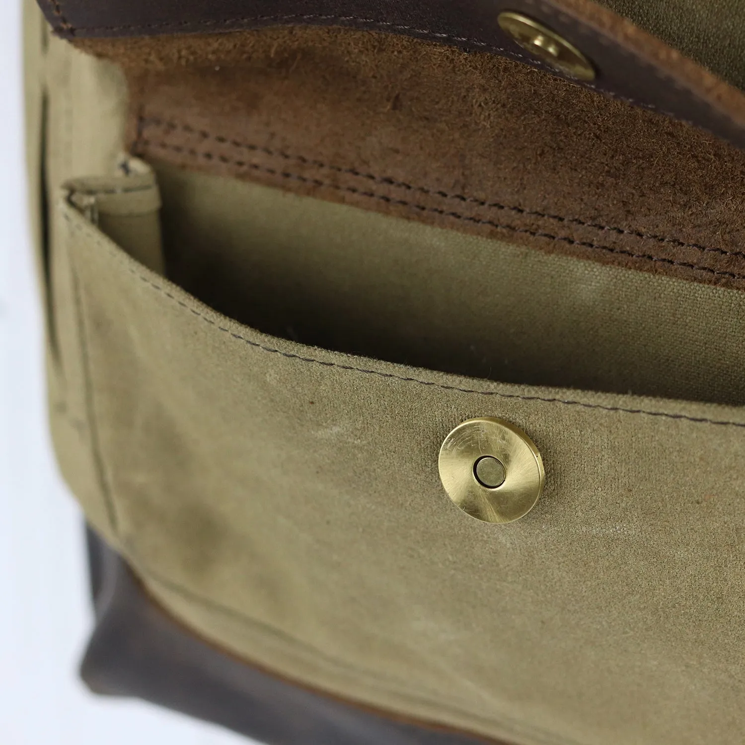 Canvas Leather Backpack Large - Women's