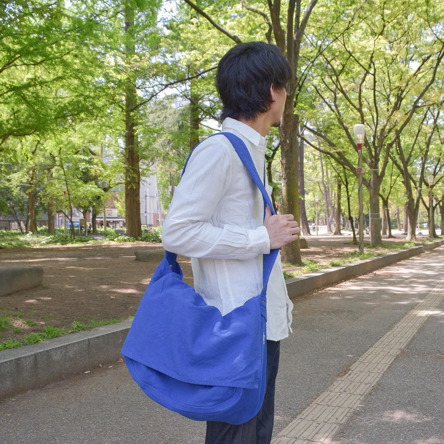 Canvas News Paper Bag Cotton100% japan Washable Sholder Bag Large capacity (VC-5)