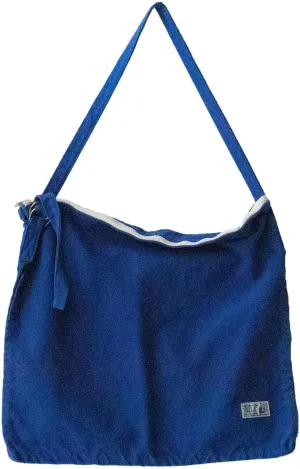 Canvas Shoulder Bag Cotton100% japan Washable Large capacity Adjustable Lightweight Zipper (VC-35)