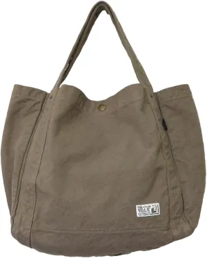 Canvas Shoulder Tote Bag Cotton100% japan Washable Daily use Large capacity Shopping Bag (VC-25)
