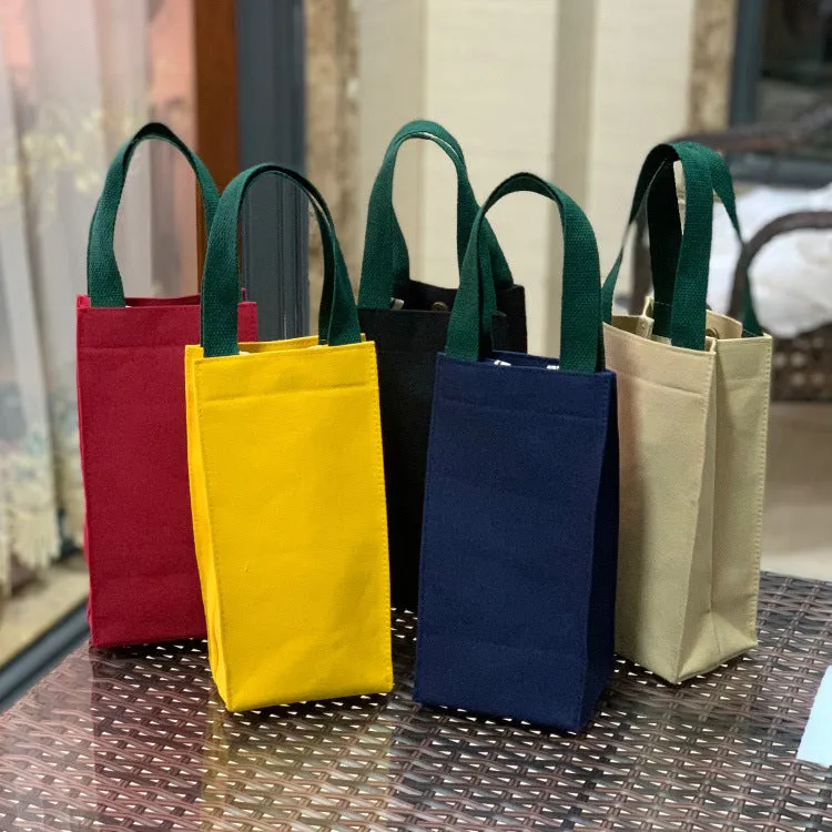 Canvas Thick Portable Solid Color Water Handbags