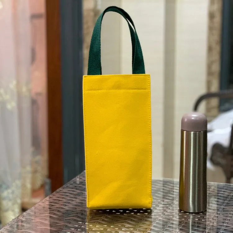Canvas Thick Portable Solid Color Water Handbags