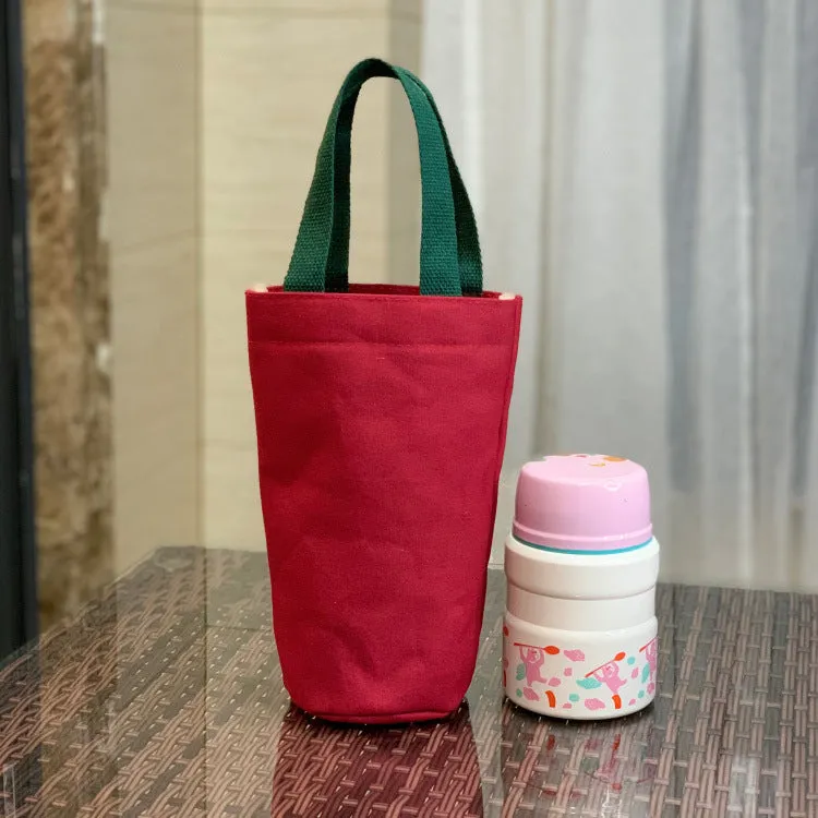 Canvas Thick Portable Solid Color Water Handbags