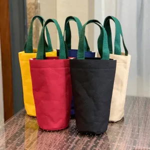 Canvas Thick Portable Solid Color Water Handbags