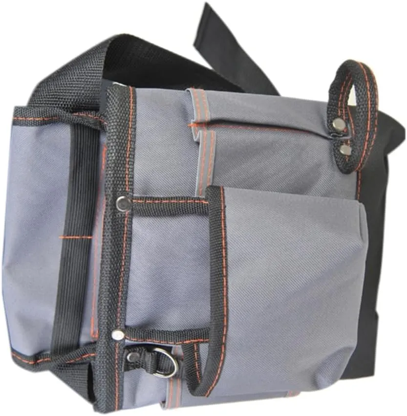 Canvas Tool Bag Double Layer Tool Waist Bag Adjustable and for Electricians and Technicians Waterproof