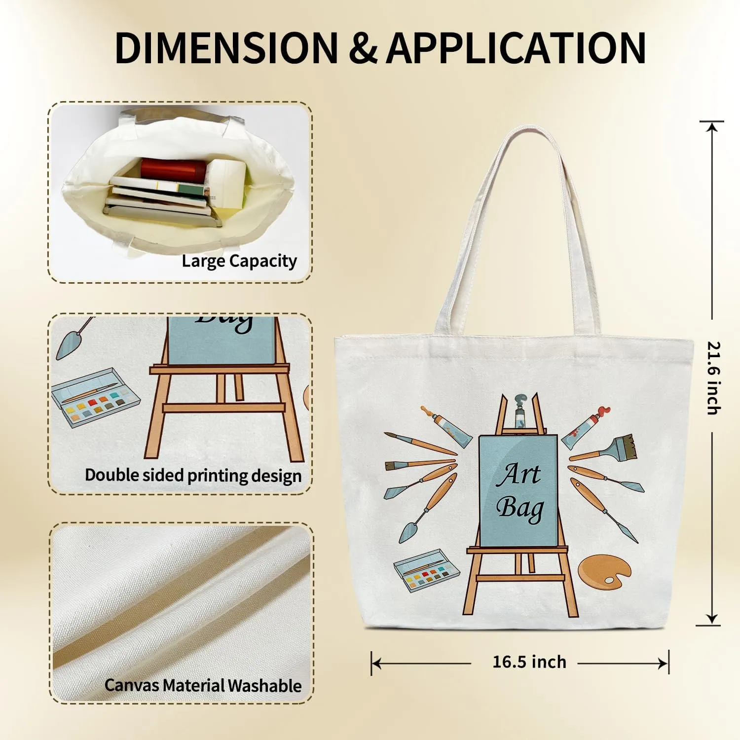 Canvas Tote Bag Aesthetic Tote Bag for Women Shopping Reusable Grocery Bag Shoulder Bag