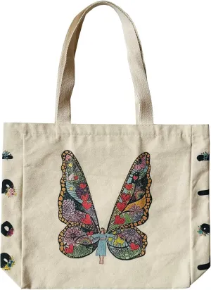 Canvas Tote Bag Aesthetic Vintage Cute Tote with Zipper Pockets Valentines Christmas Gifts for Women Girls