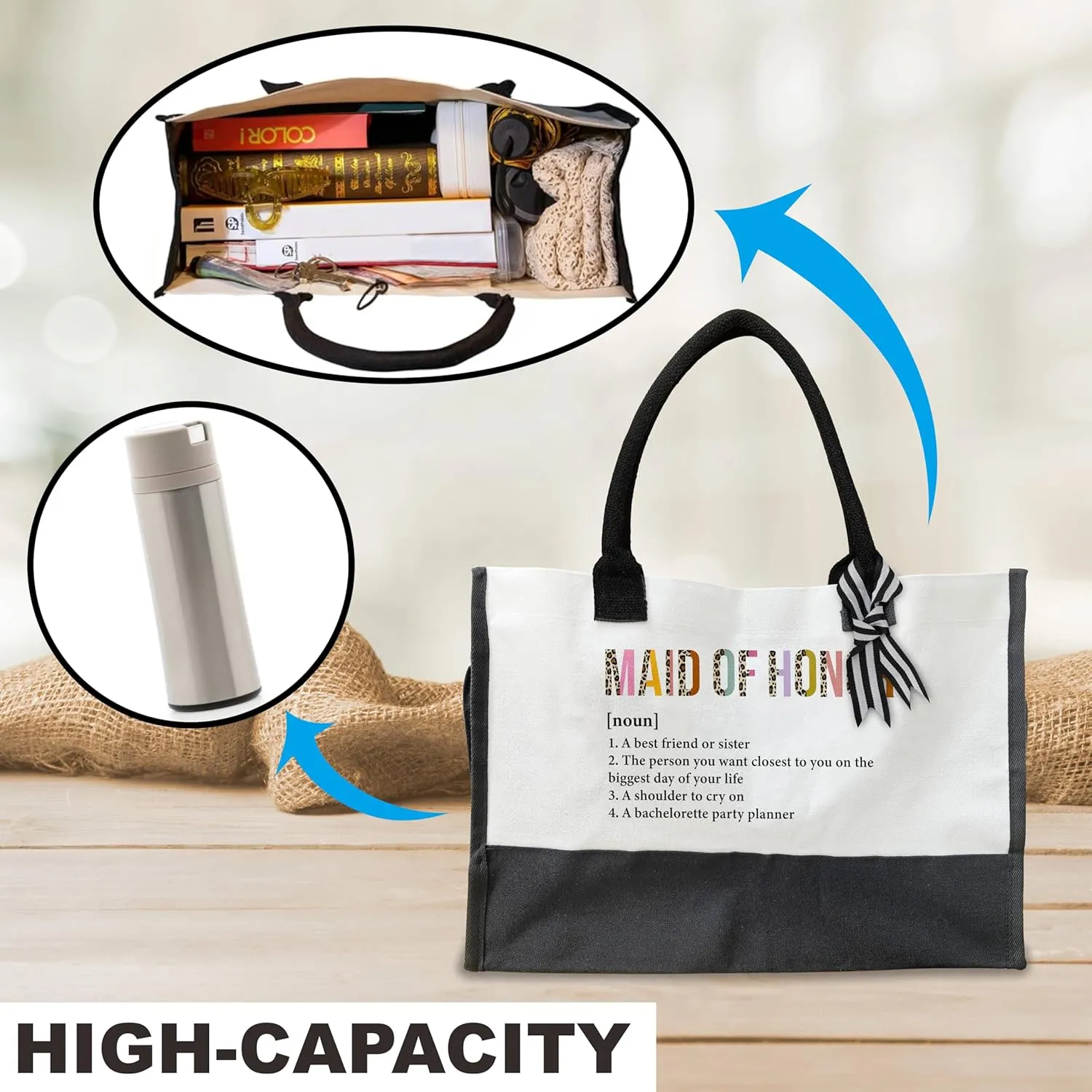 Canvas Tote Bag For Women, Summer Gift Ideas - Minimalism Tote Bag - A00