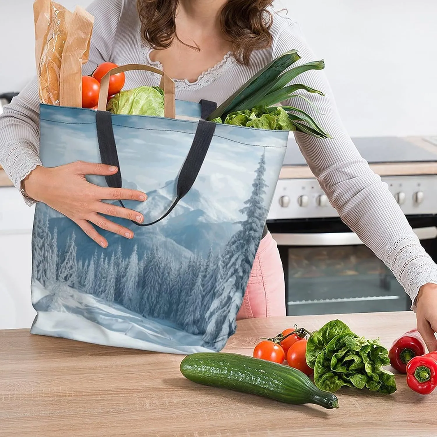 Canvas Tote Bag Large Women Casual Shoulder Bag Handbag Reusable Beach Shopping Grocery Bag For Outdoors