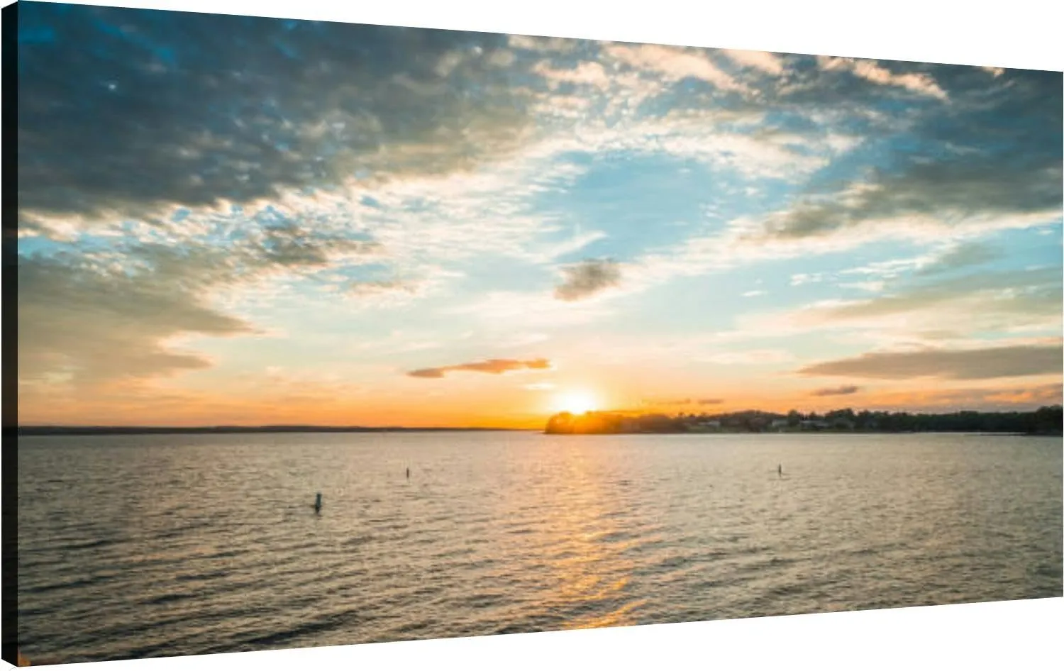 Canvas Wall Art for Living Room Bedroom Lake Murray Columbia South Carolina Big Large Wall Art Decor Framed Painting Wall Pictures Prints Artwork Office