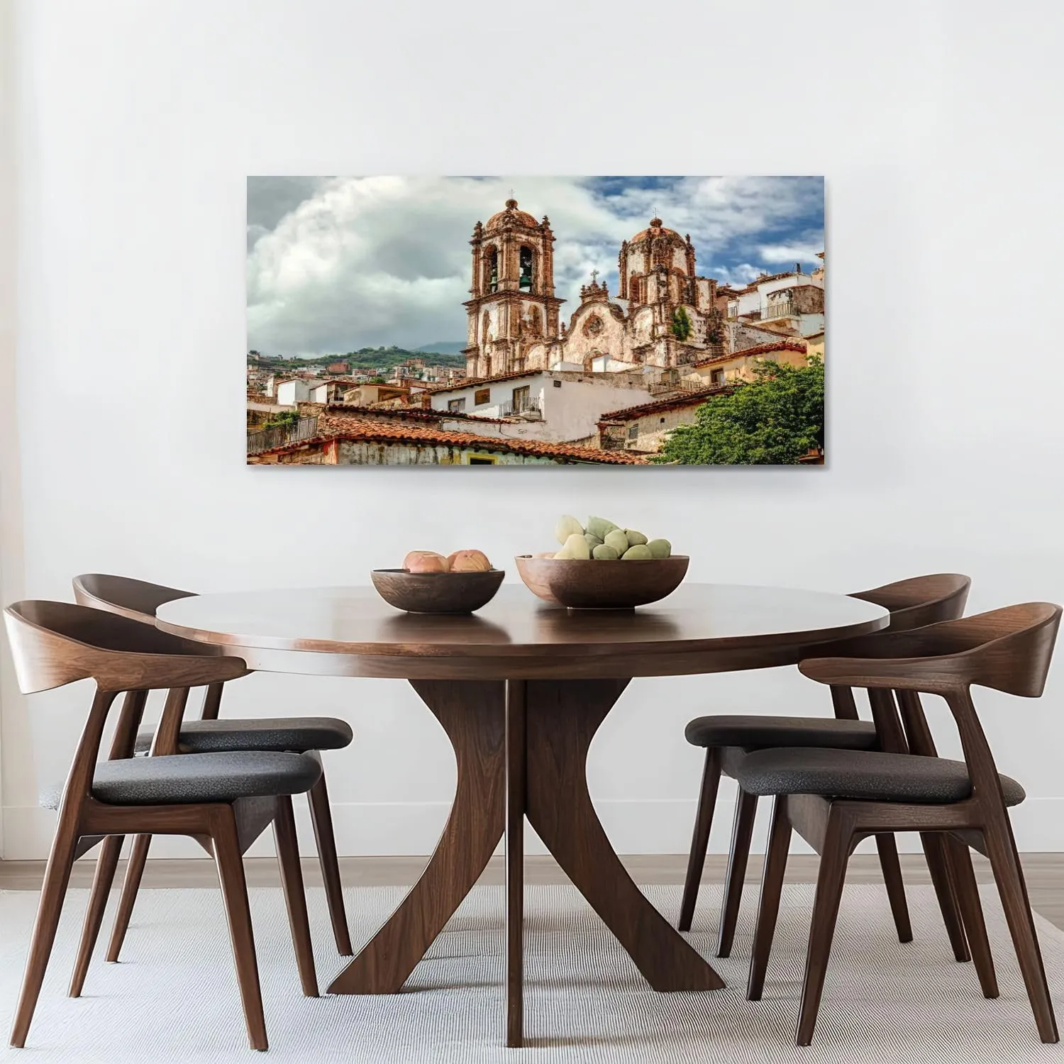 Canvas Wall Art Prints A beautiful cityscape historic center Taxco central Mexico Large Framed Wall Art Painting Artwork Poster Hanging Home Decor for Living Room Office Bathroom 20"x40"