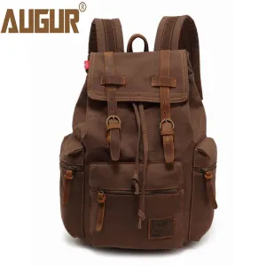 Capacity  Rucksack Men Backpack AUGUR School Laptop  Classic Women Durable Travel Backpack Heavy High-quality for low cost Canvas Large Vintage and Modern design