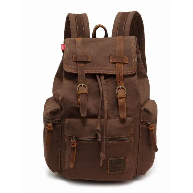 Capacity  Rucksack Men Backpack AUGUR School Laptop  Classic Women Durable Travel Backpack Heavy High-quality for low cost Canvas Large Vintage and Modern design