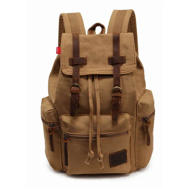 Capacity  Rucksack Men Backpack AUGUR School Laptop  Classic Women Durable Travel Backpack Heavy High-quality for low cost Canvas Large Vintage and Modern design