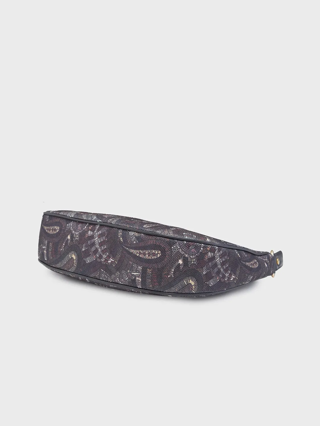 Caprese Kaya Medium Printed Black Hobo Bag